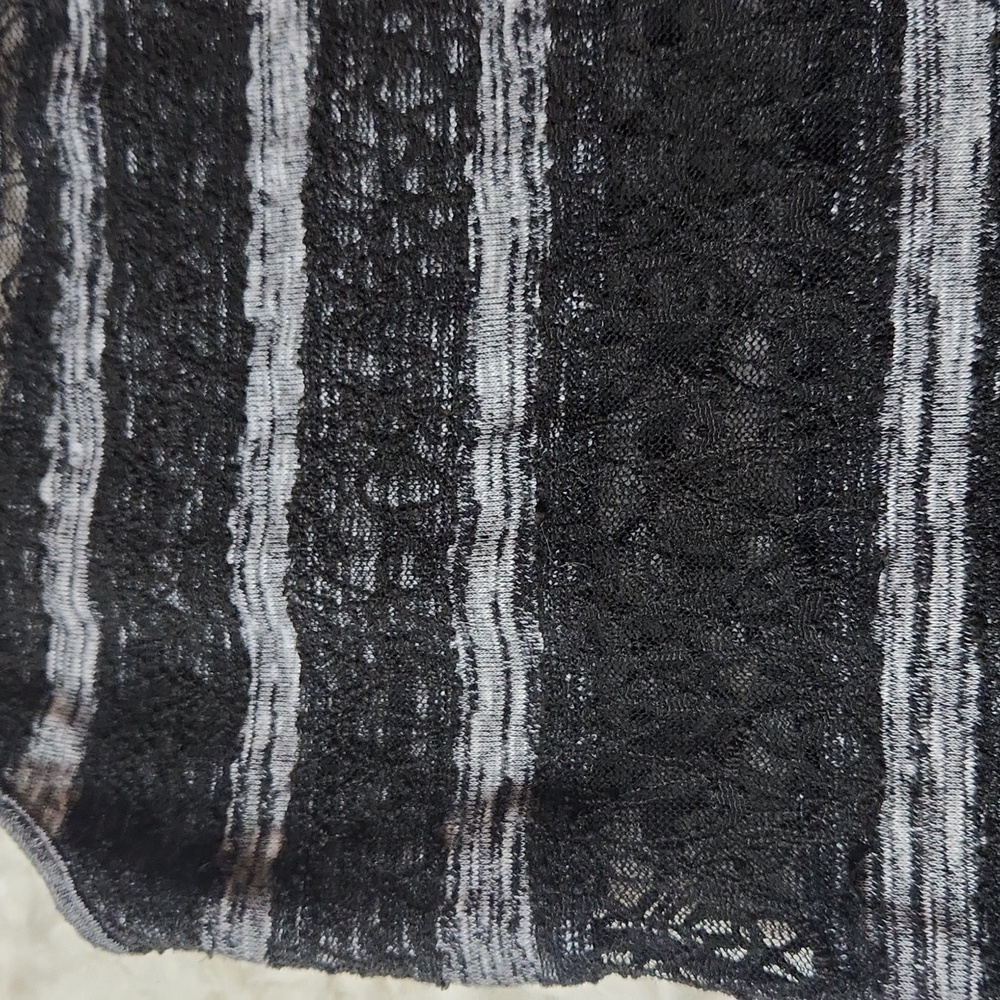 Free People Haze Daze Heathered  Black/ Black Lace Sz S Maxi Dress - Picture 6 of 12